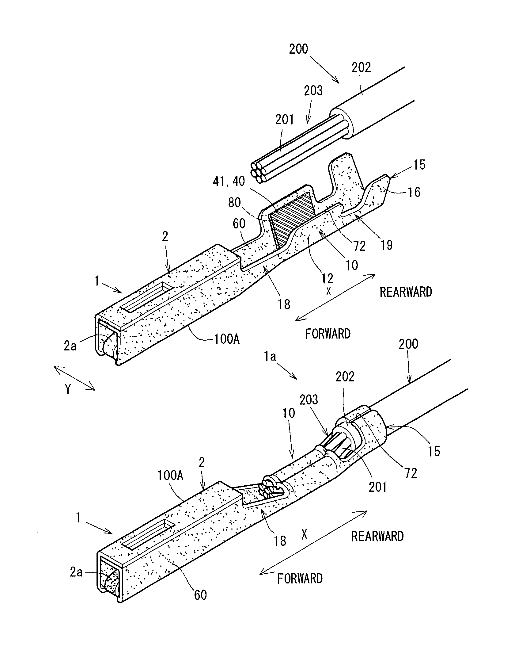 Crimp terminal, connection structural body and method for producing the same