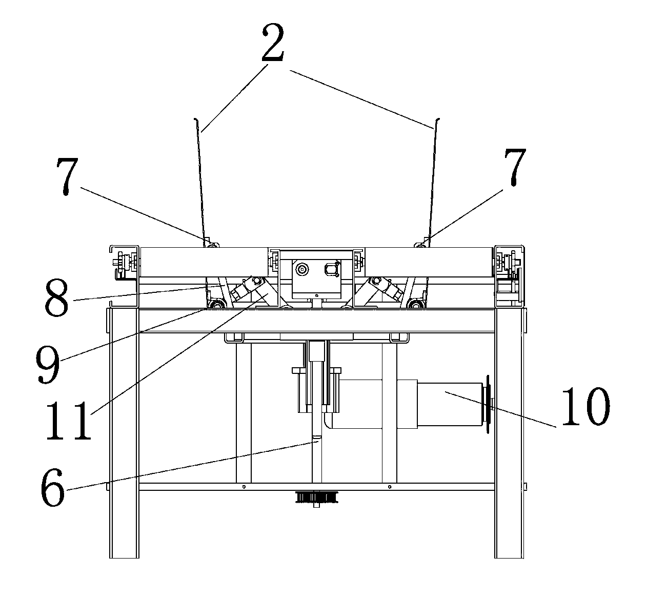 Locating mechanism for box packing device
