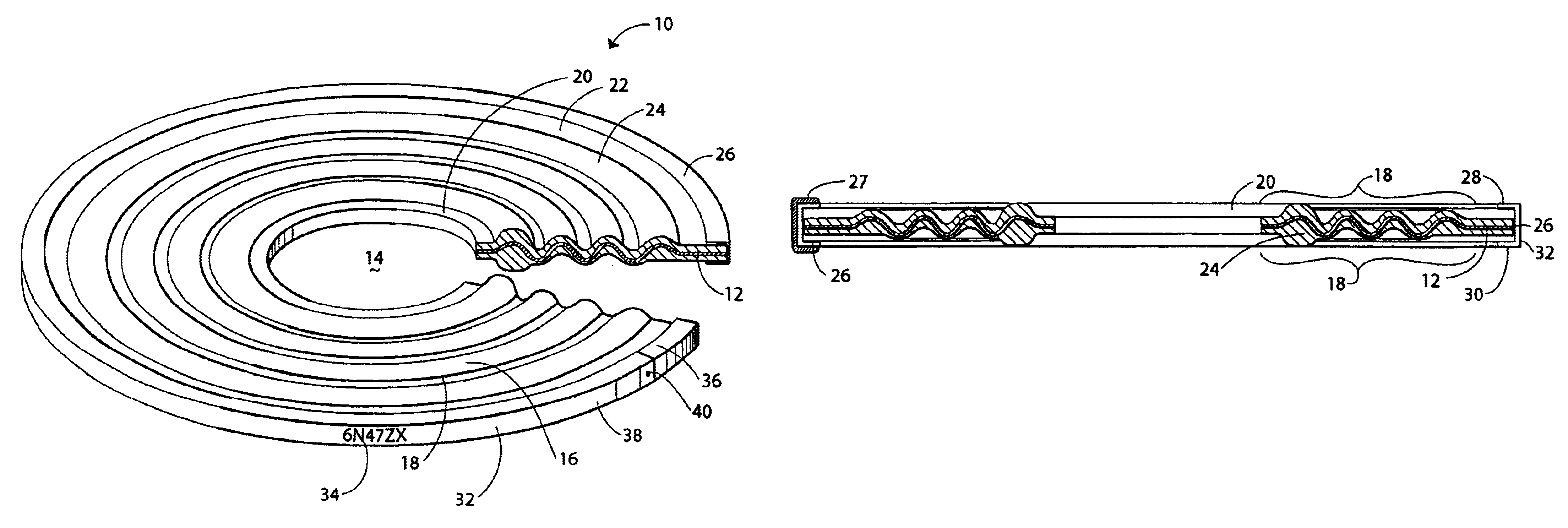 Gasket with outer edge damping channel and method and apparatus for manufacturing same