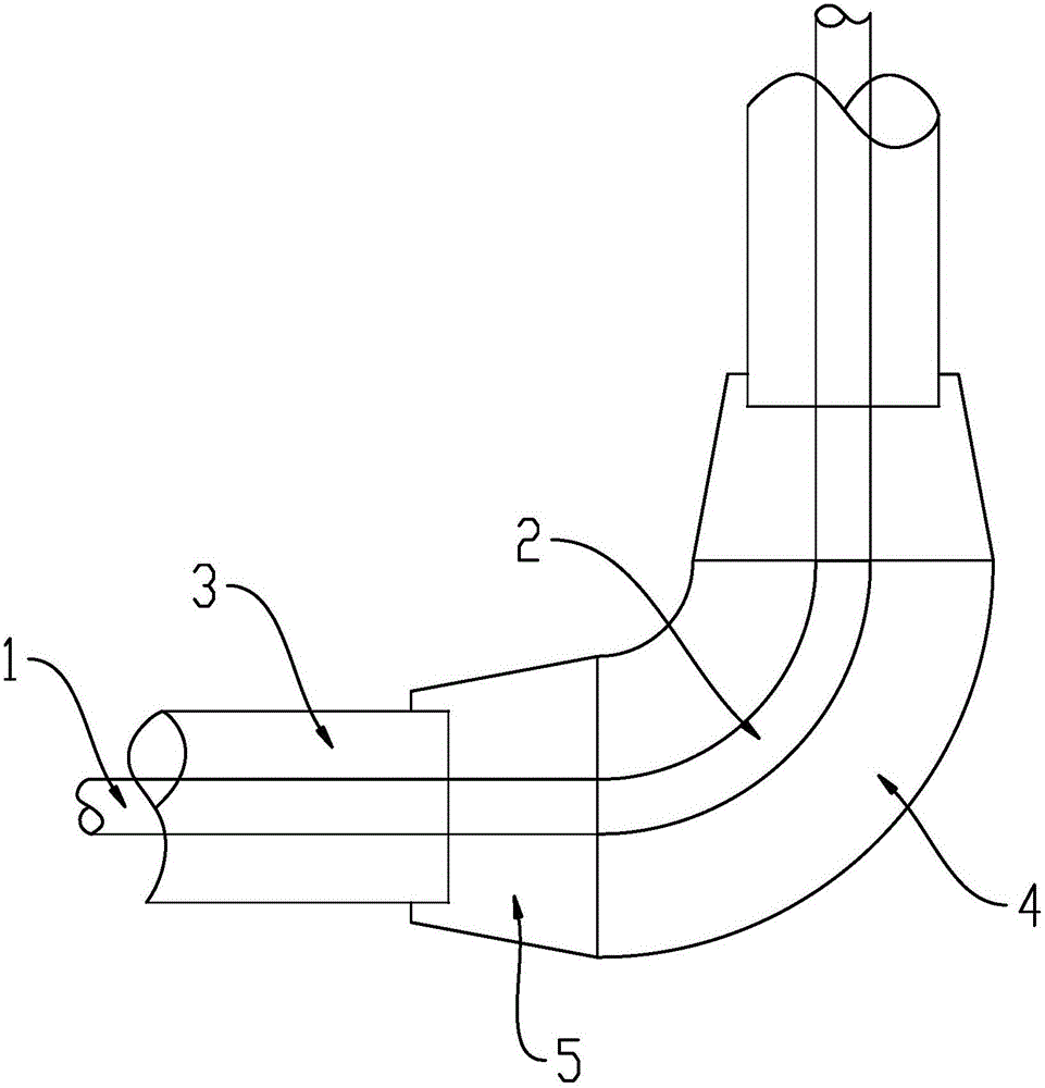 Welding method for two-layer pipe elbow