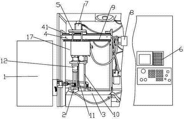 Vertical high-frequency quenching machine