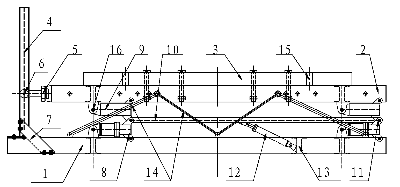 Coordinated hoisting control system of foldable type drilling machine base