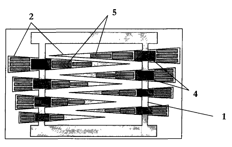 Composite array magnetoelectric transducer adopting magnetostriction and piezoelectric material of poly-energy accumulator