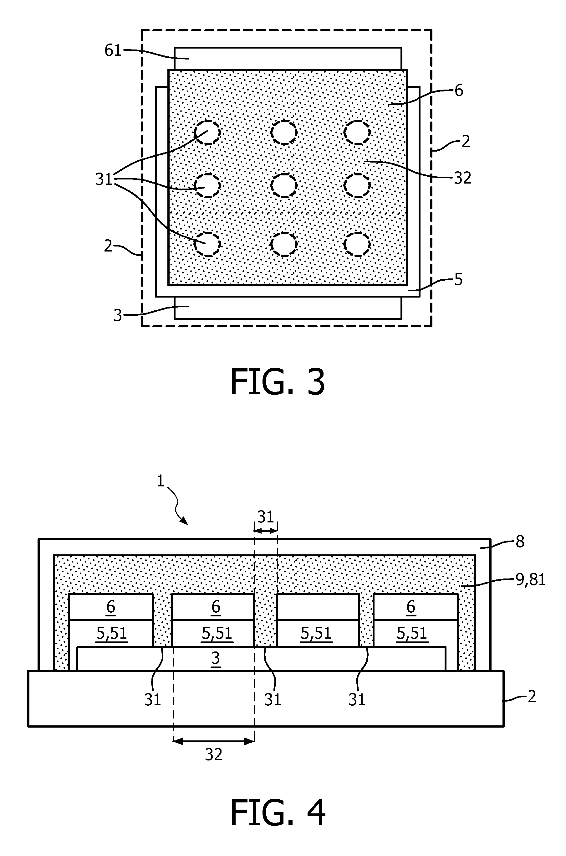 Structuring of oleds