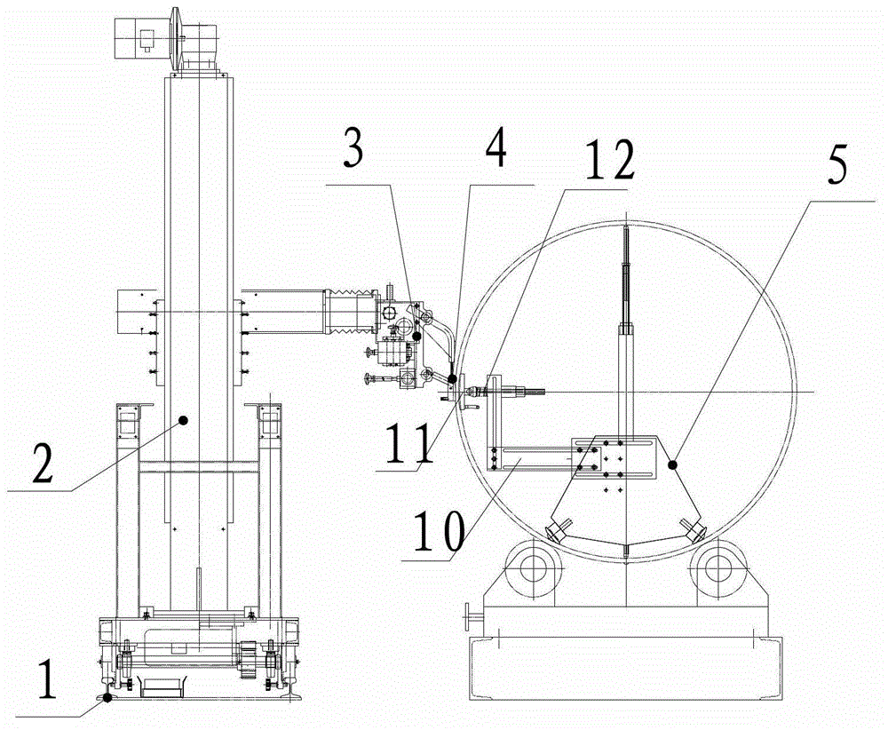 Circumferential seam single-pass electro-gas welding machine