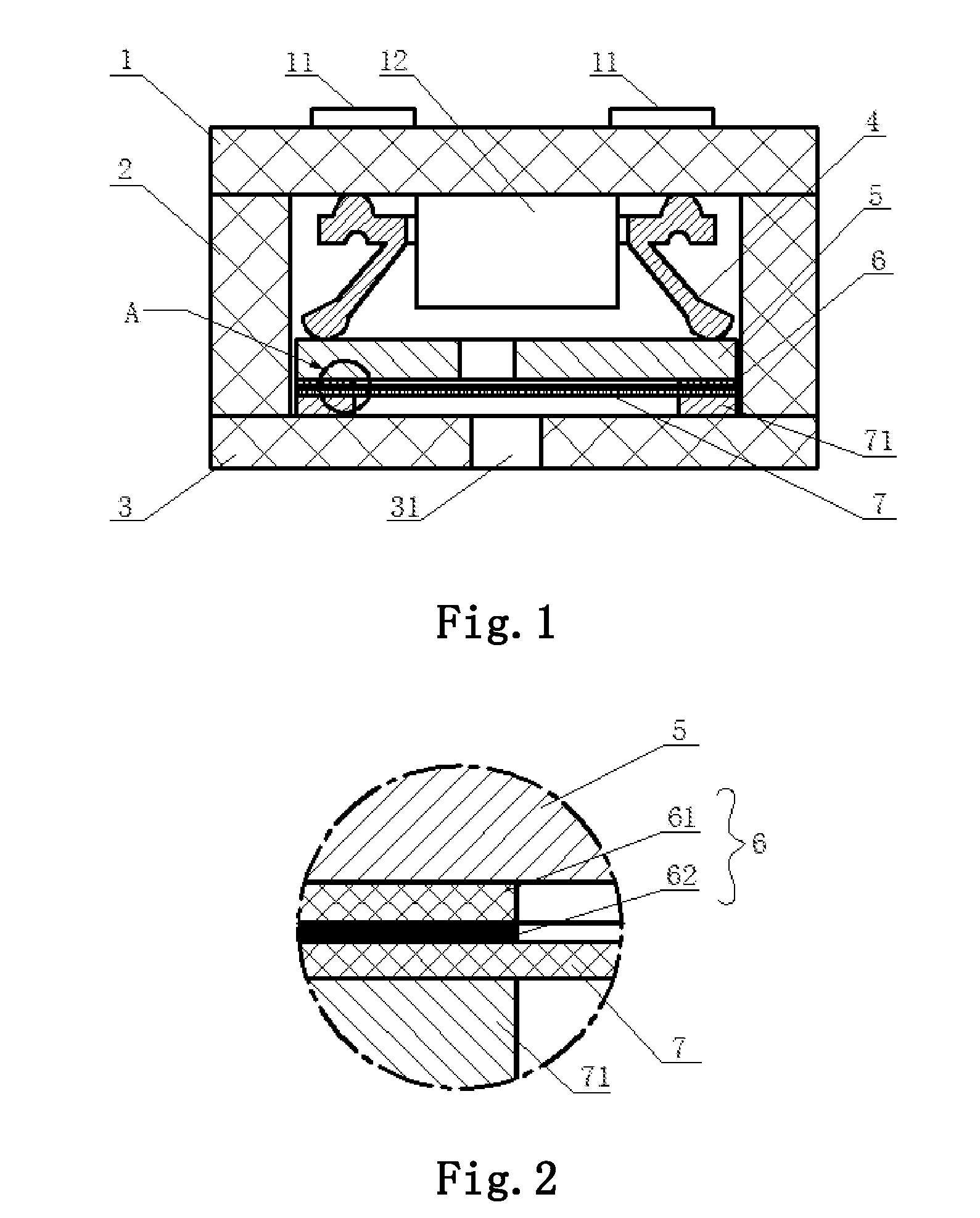 Spacer for a capacitive microphone and capacitive microphone with the same