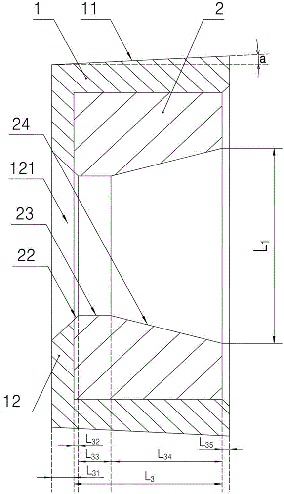 Outer die of square special-shaped steel pipe equilateral line core die