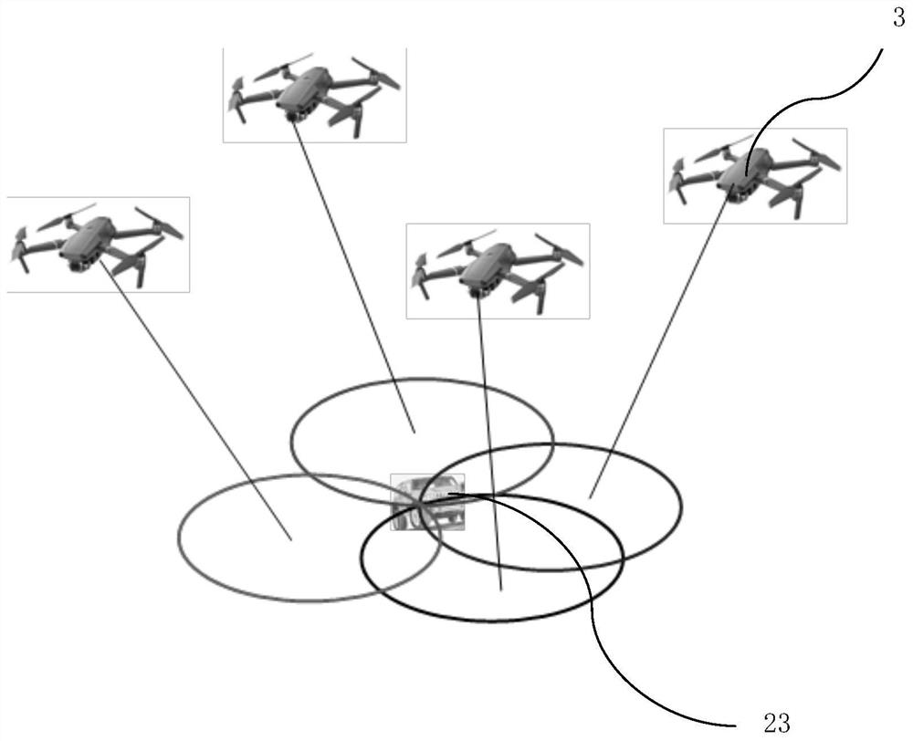 Multi-terminal cooperative forest crown geomorphic mapping system and method