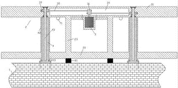 A liftable bridge guardrail structure with lift warning