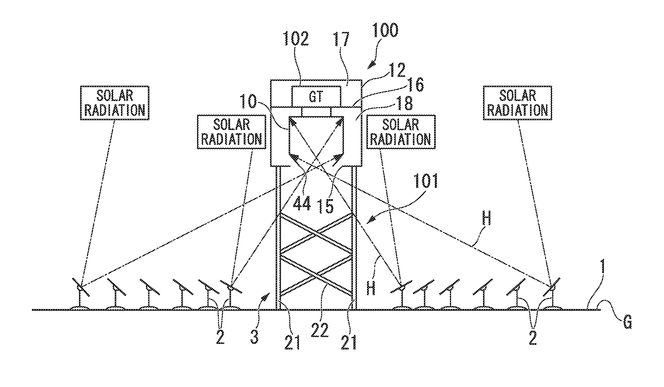 Solar light heat receiver, and solar light collecting and heat receiving system