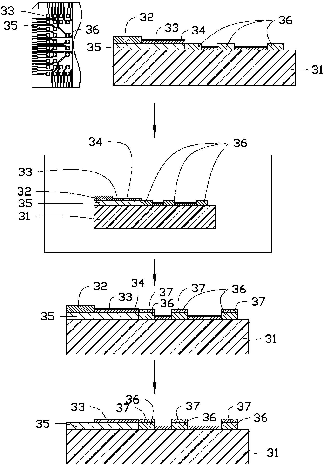 Printed circuit board and method for processing surface of printed circuit board
