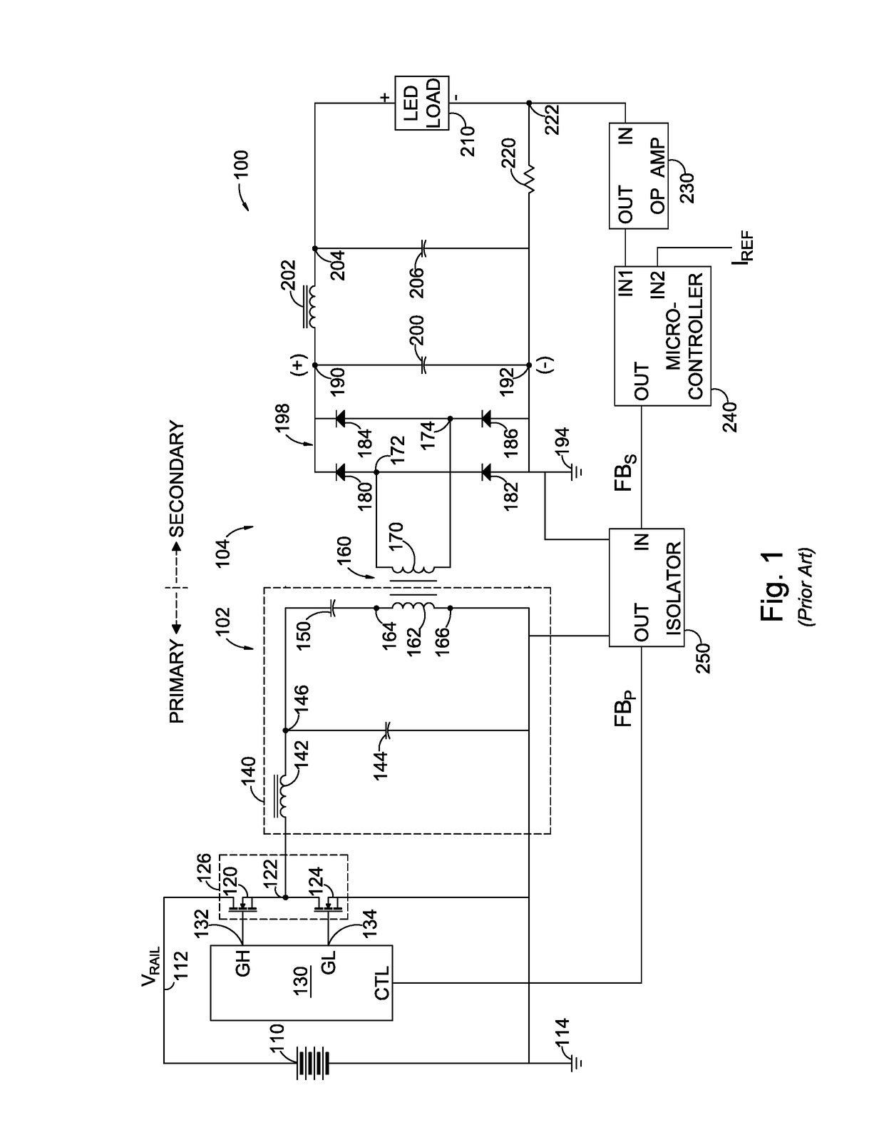 Primary current sensing method for isolated LED driver