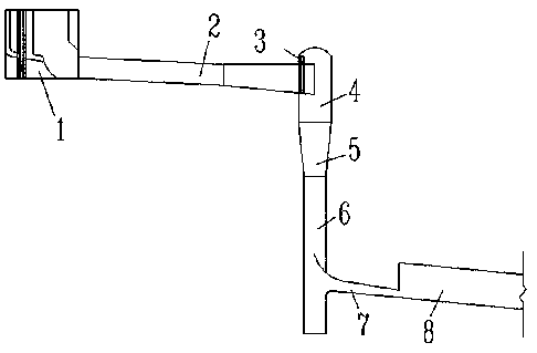 Volute chamber diversion ridge for vortex shaft