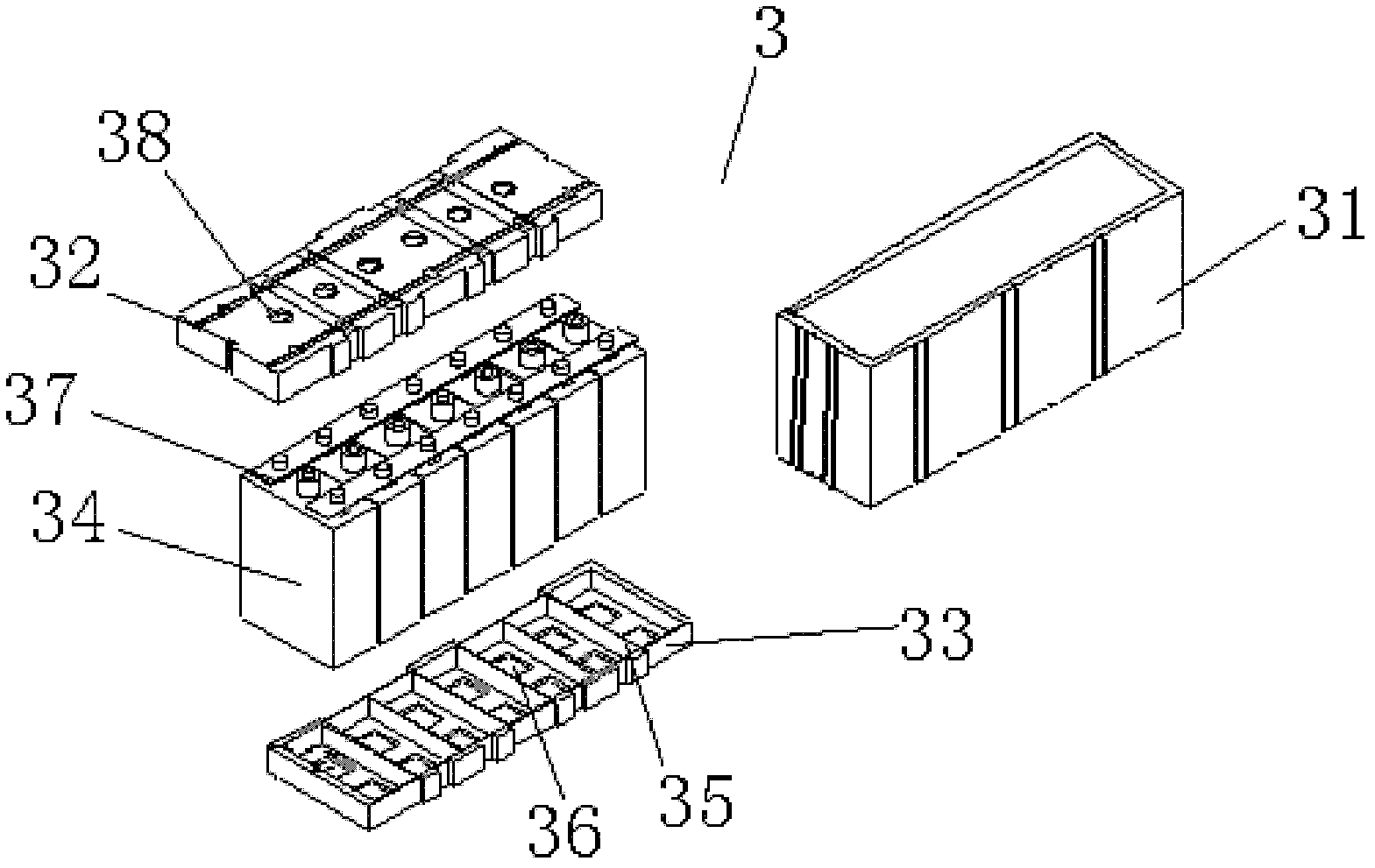 Lithium ion power battery pack for electric automobile and manufacturing method of lithium ion power battery pack