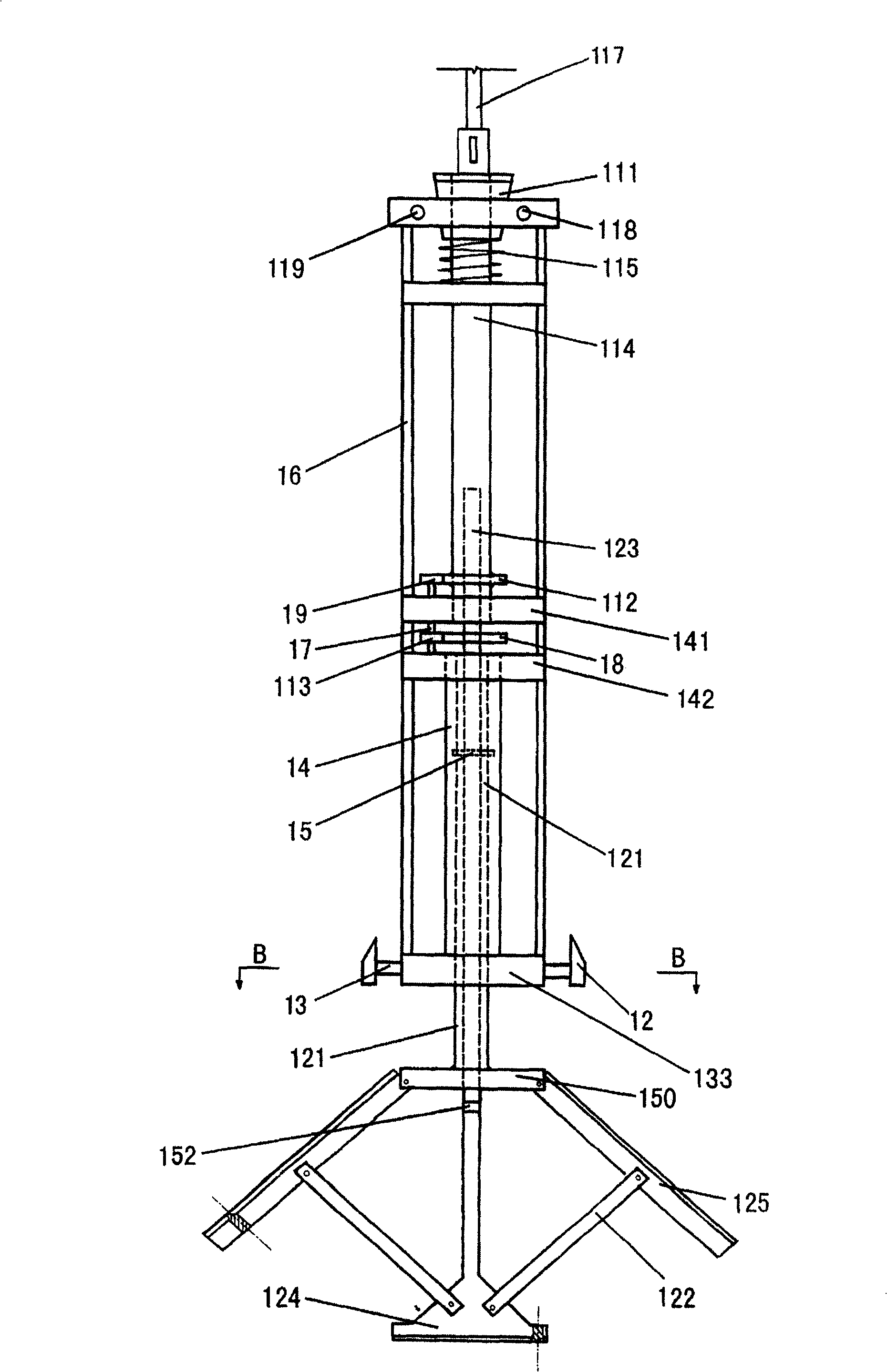 Method for enlarging bottom and pile making of immersed tube and prefabricated steel concrete under-reamed pile