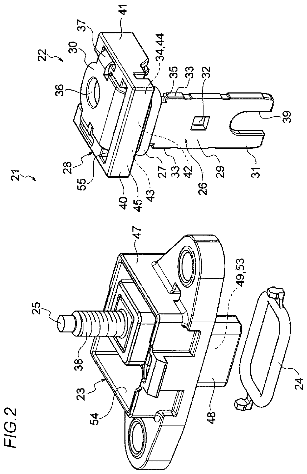 Busbar component, terminal block, and vehicular device