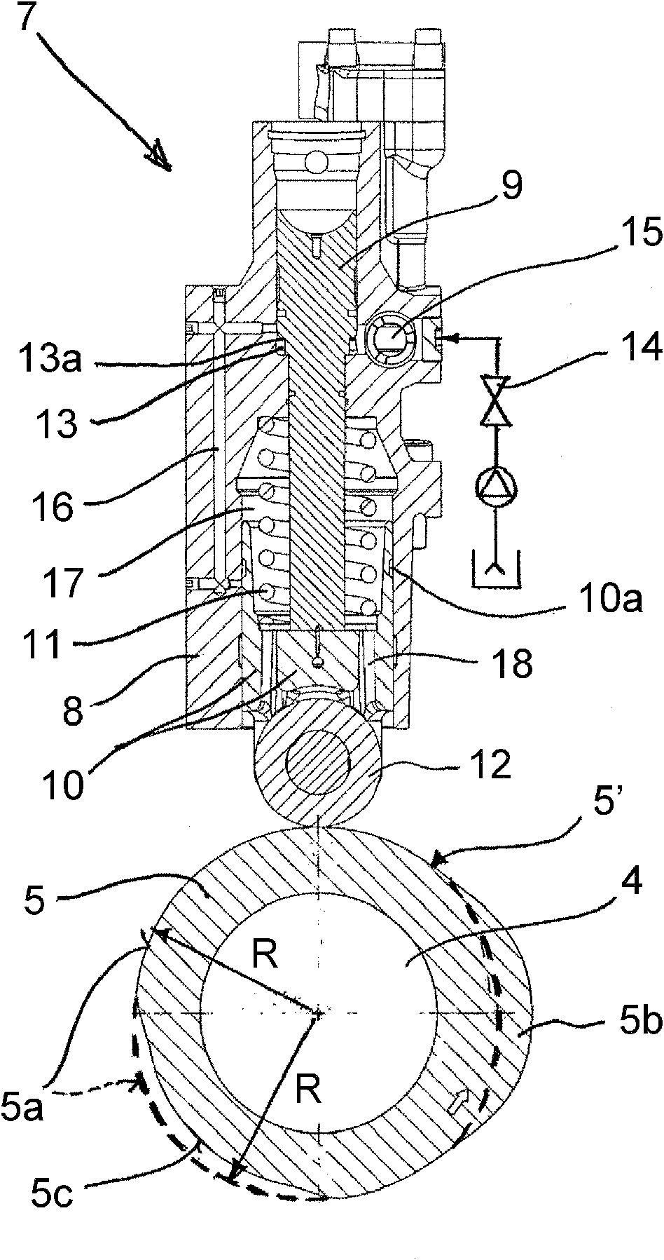 Control arrangement in piston engine