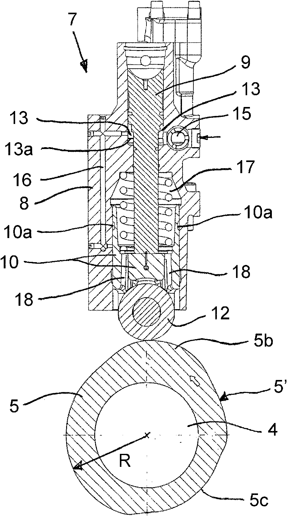 Control arrangement in piston engine