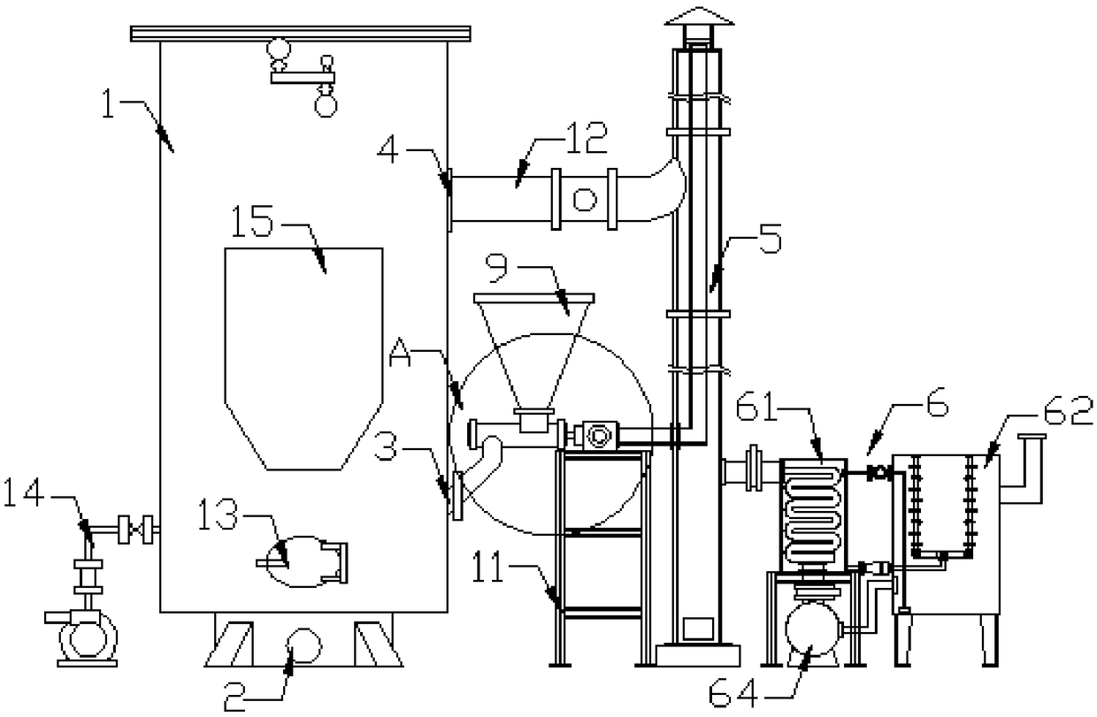 High-temperature flue gas purification treatment device for biomass boiler