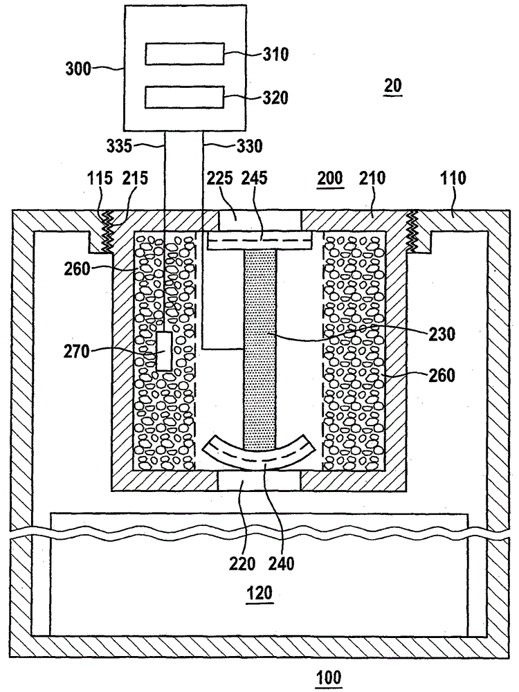 Device and method for dry battery, battery, battery system and vehicle