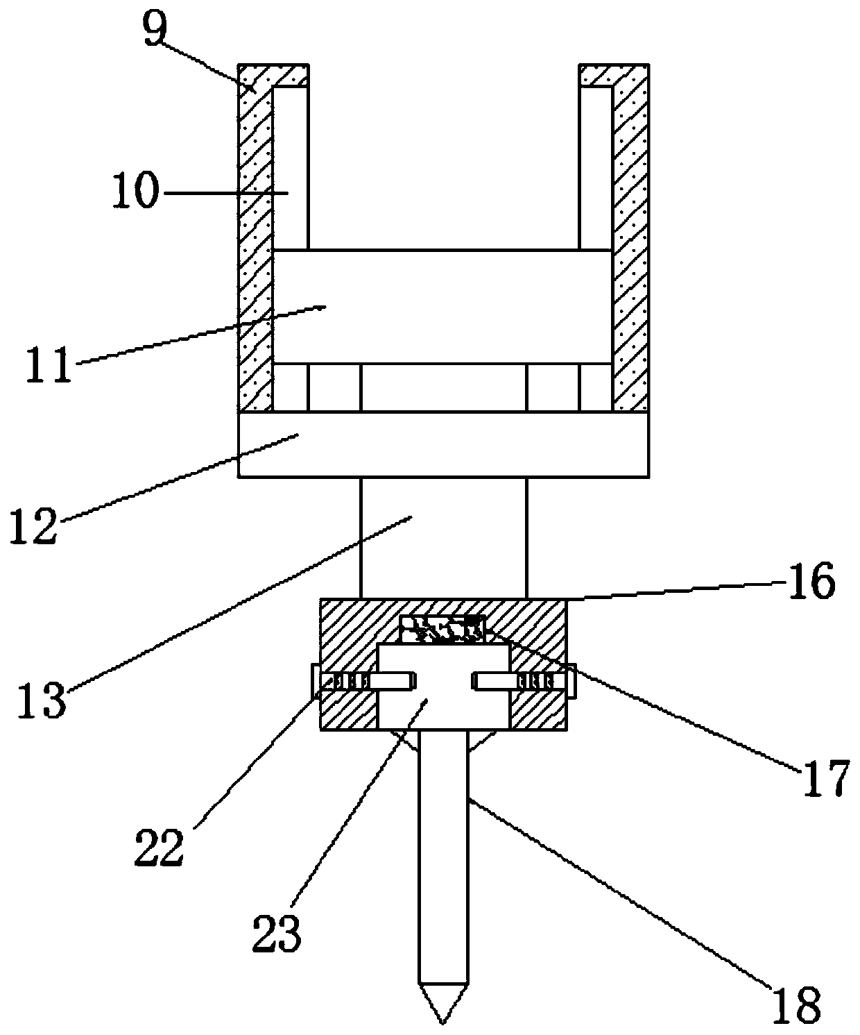 Etching device for producing machine part