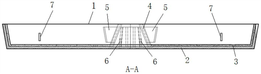 A three-strand slab continuous casting tundish diversion structure and manufacturing method