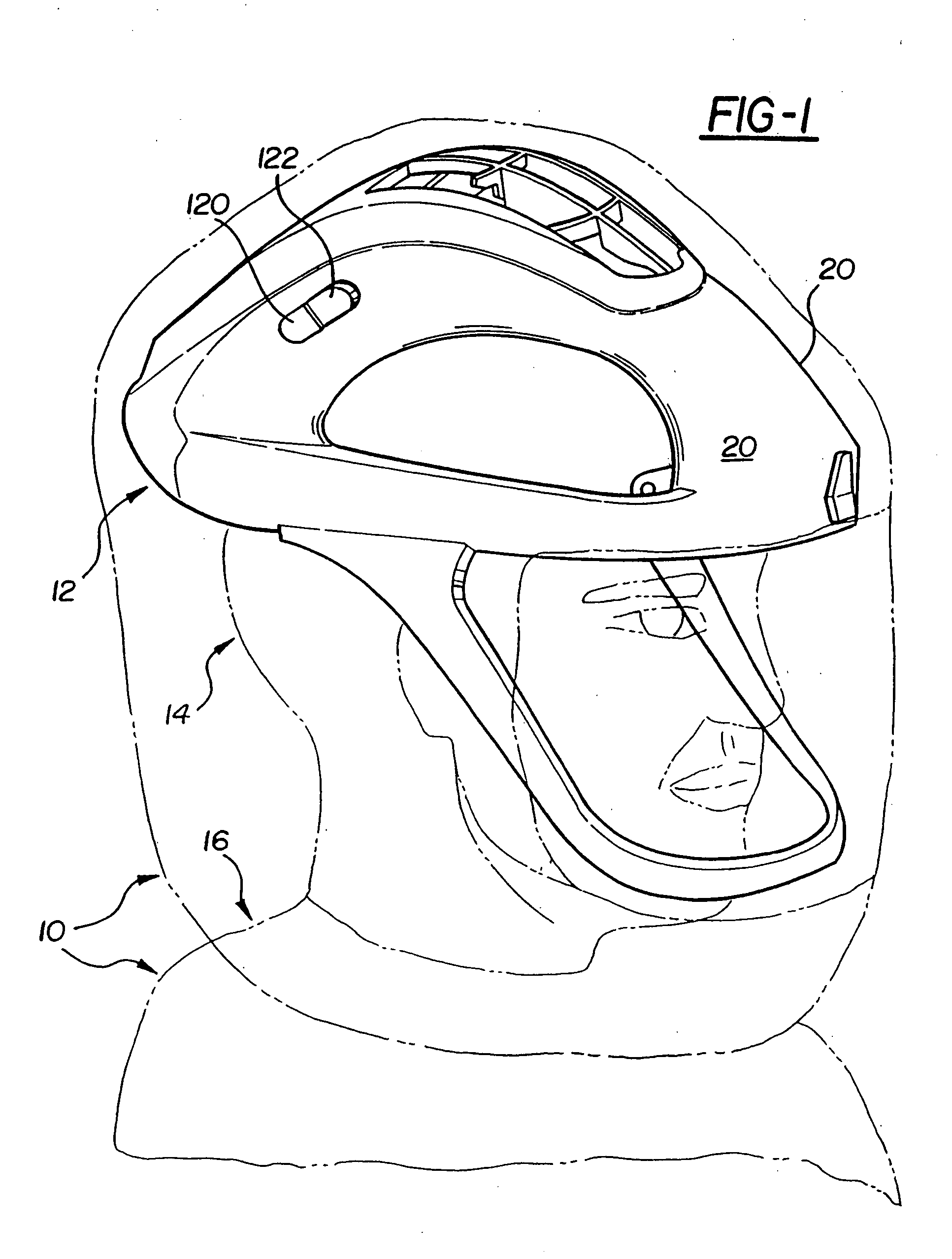 Air filtration system including a helmet assembly