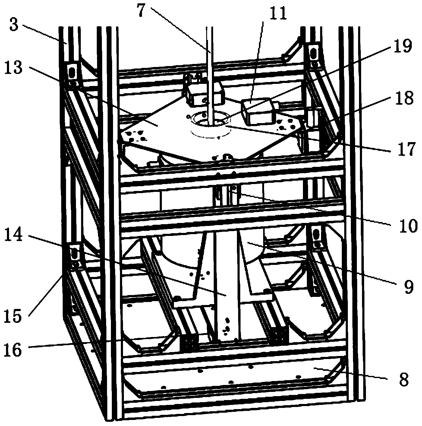 Experimental device for researching drill column dynamic characteristic