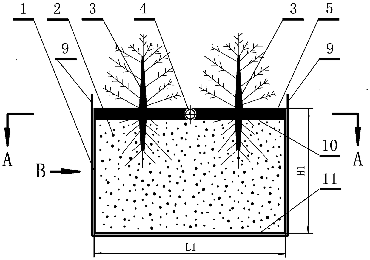 Method for planting shrubs by adopting shale modular tree planting bag