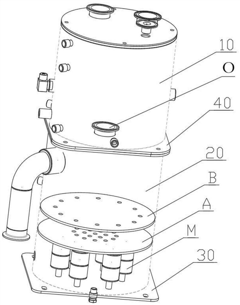Steam discharge water tank with silencing function