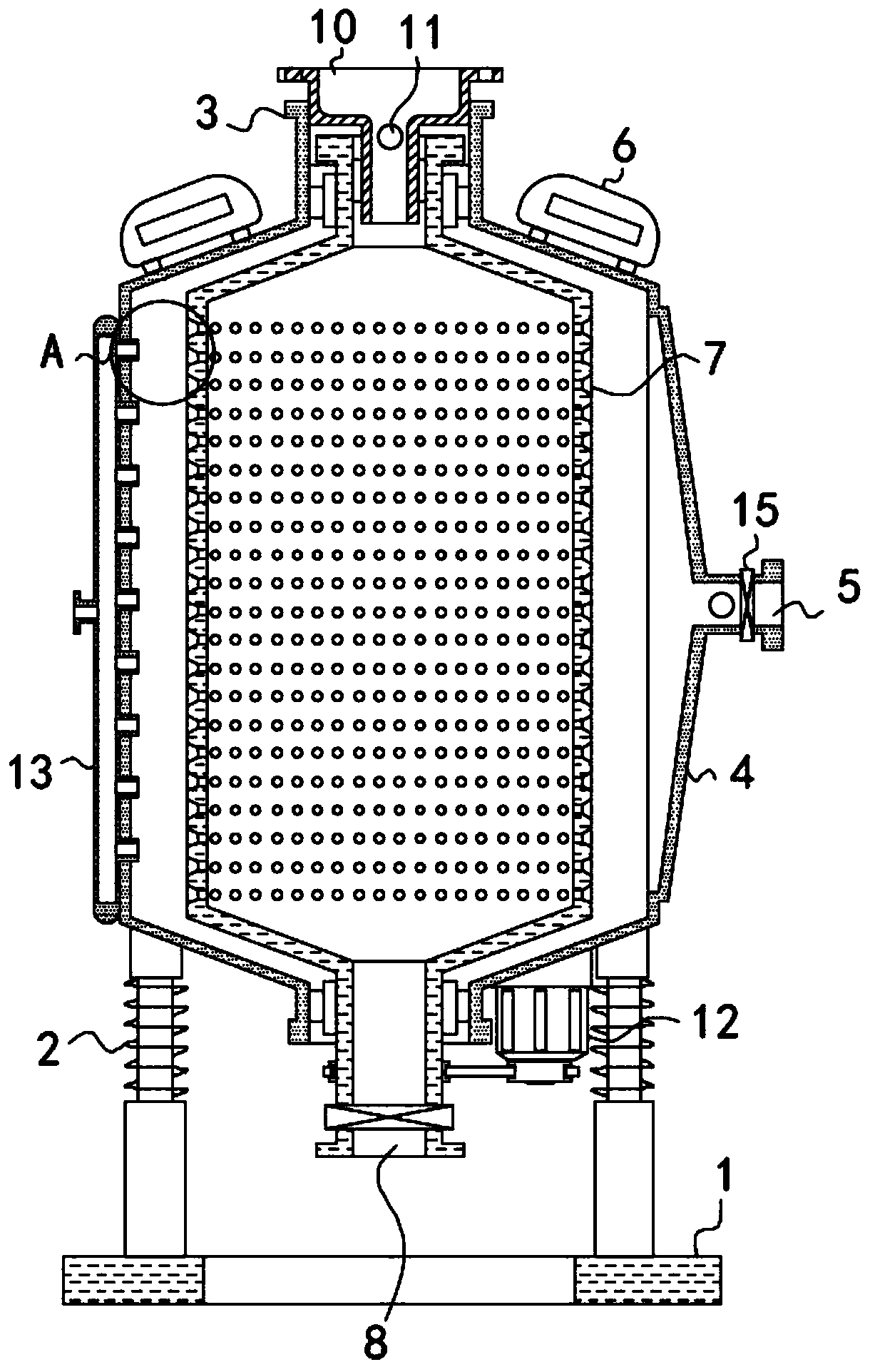 Particle-containing smoke dust filtering device