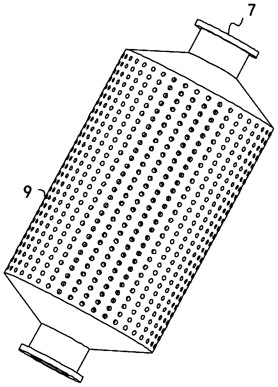 Particle-containing smoke dust filtering device