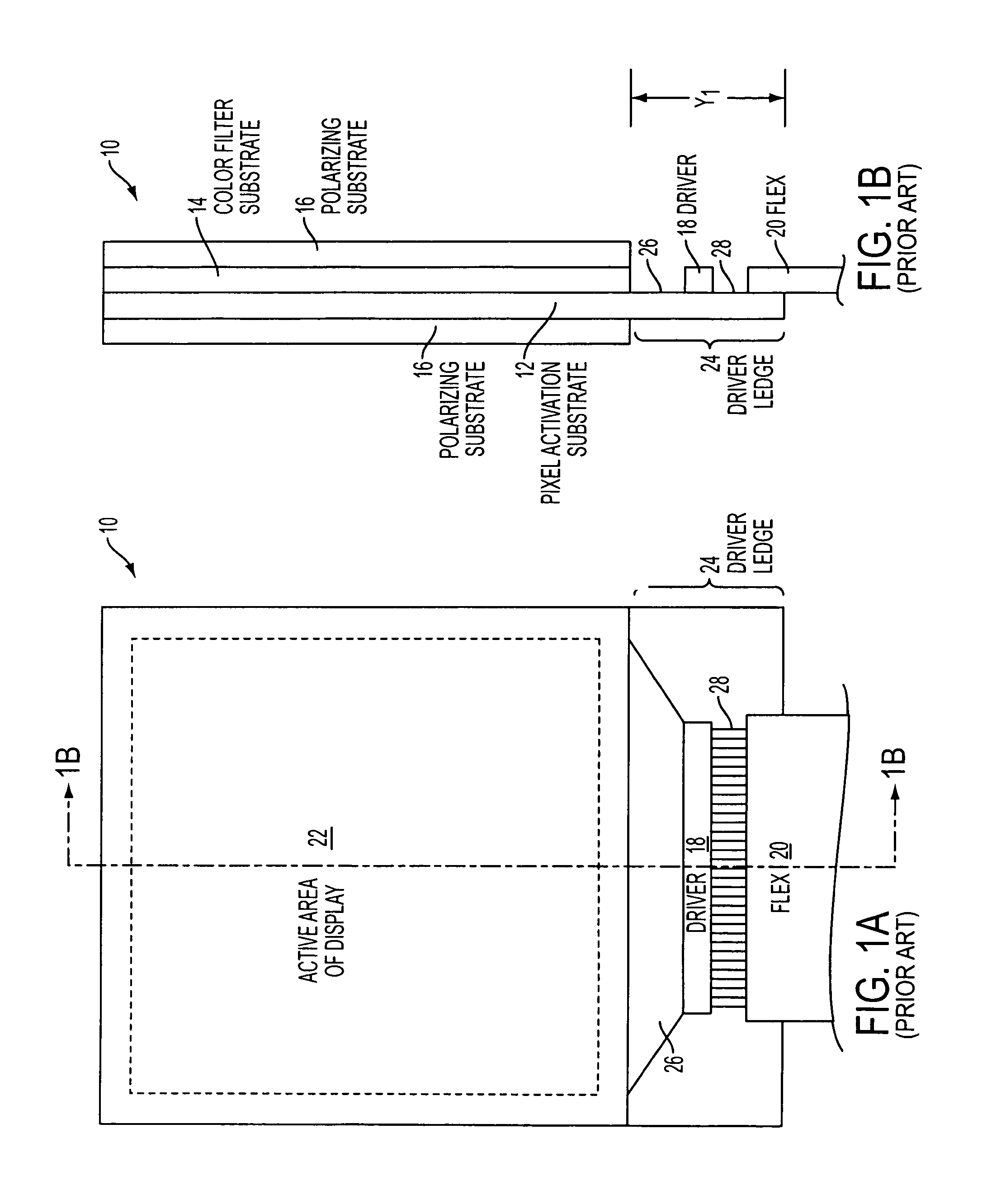 Compact display flex and driver sub-assemblies