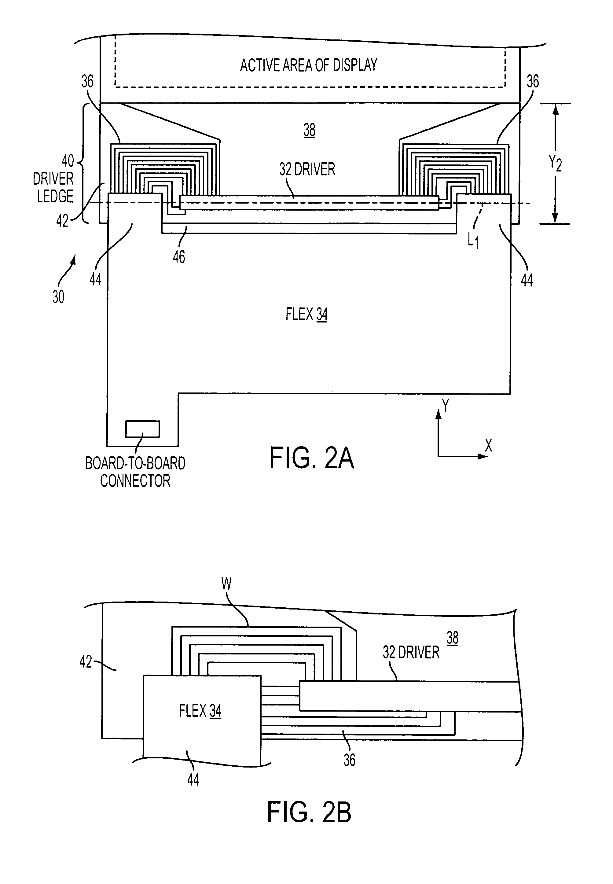 Compact display flex and driver sub-assemblies