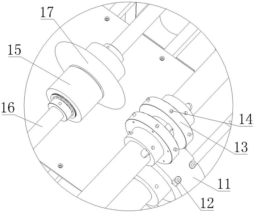 Forming mechanism for round rope bag handle of packaging bag
