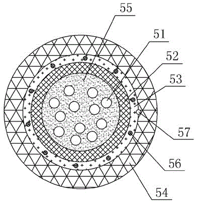 Carbon fiber reinforced aluminum alloy composite house-service photoelectric cable with temperature automatic measurement function