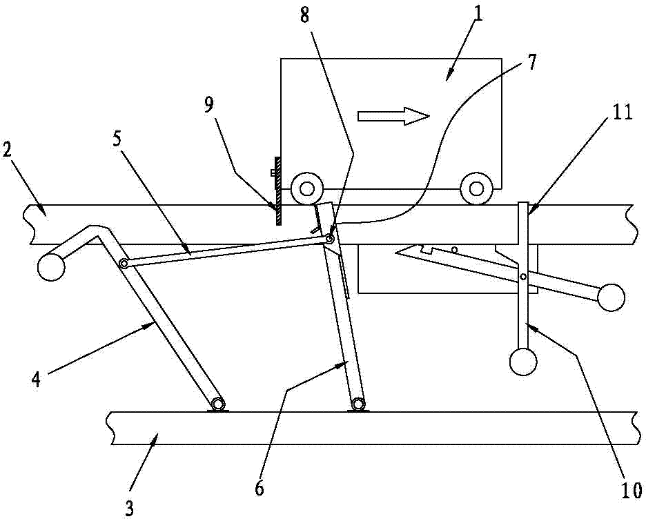 Mechanical kinetic energy automatic rise-and-fall netting bracket