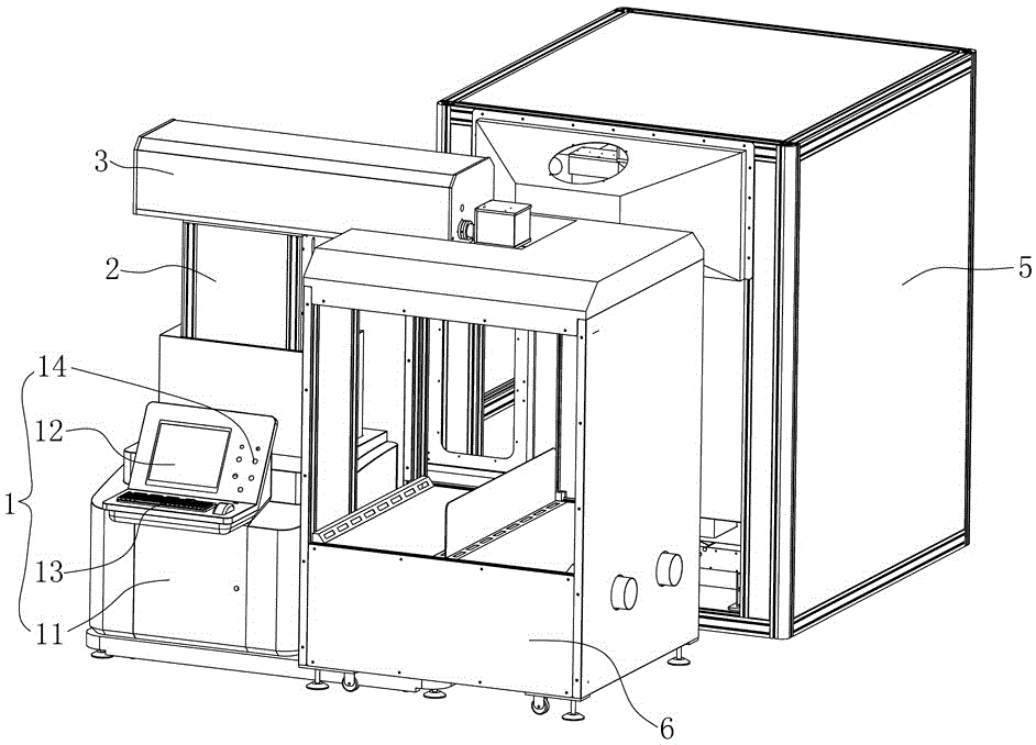 Processing method of laser marking machine