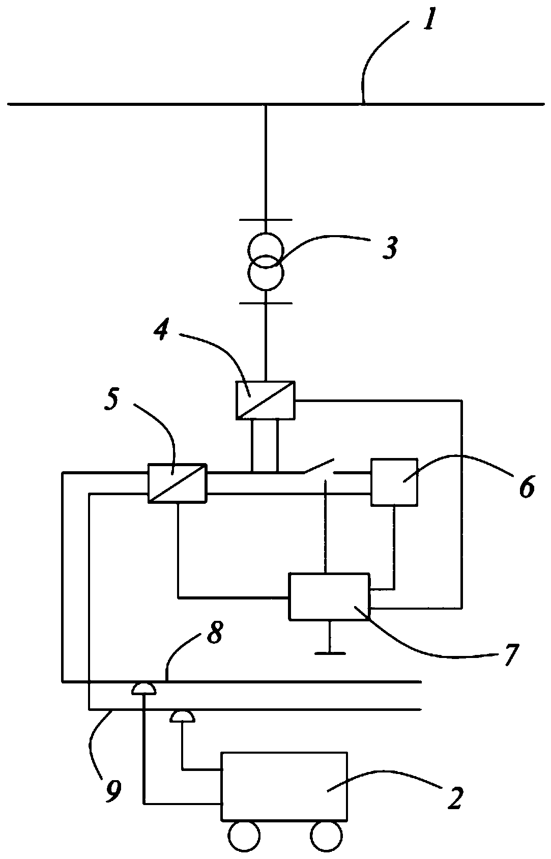 Straddle-type monorail vehicle ground energy storage power supply system