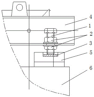 Press nail structure of epoxy cast dry-type transformer