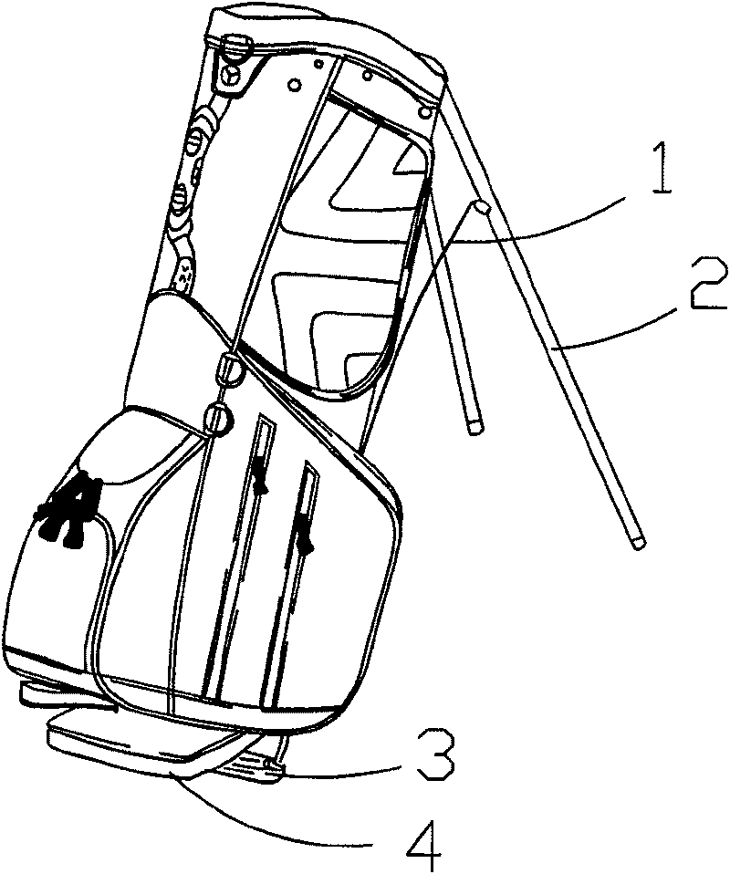 Draw-in and draw-off unit of golf bag stand