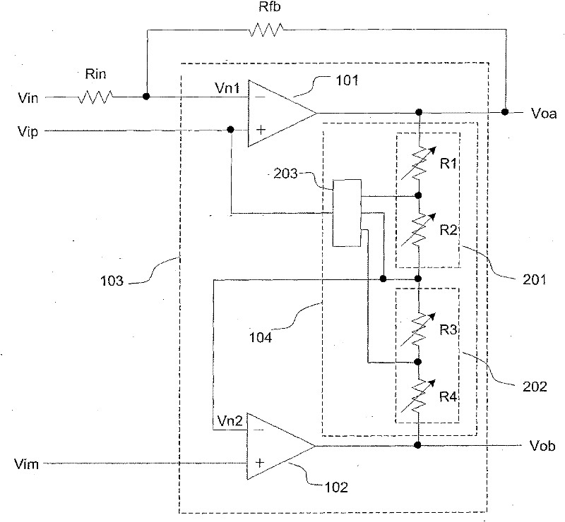 Gain-adjustable audio power amplifier circuit