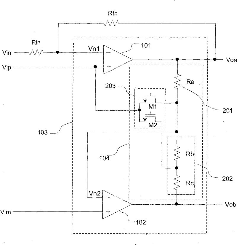 Gain-adjustable audio power amplifier circuit