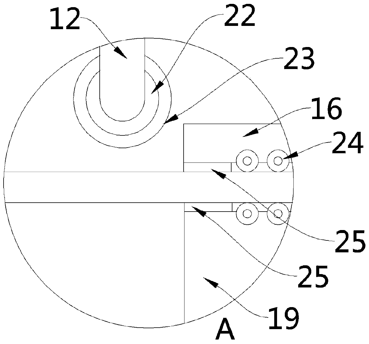 Plate bending device for computer mainframe box production