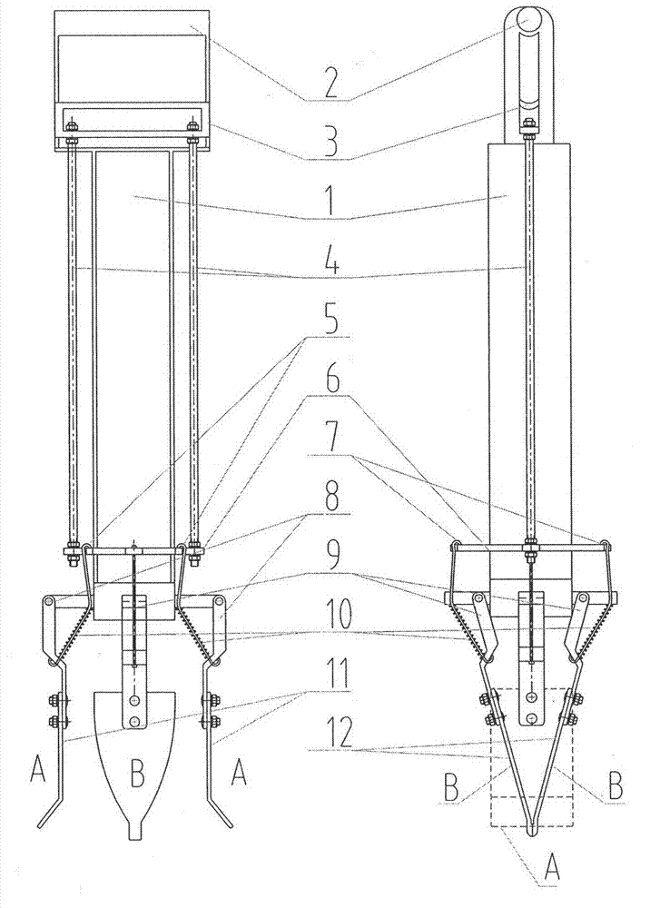 Dry-land seedling and weed pulling/planting device