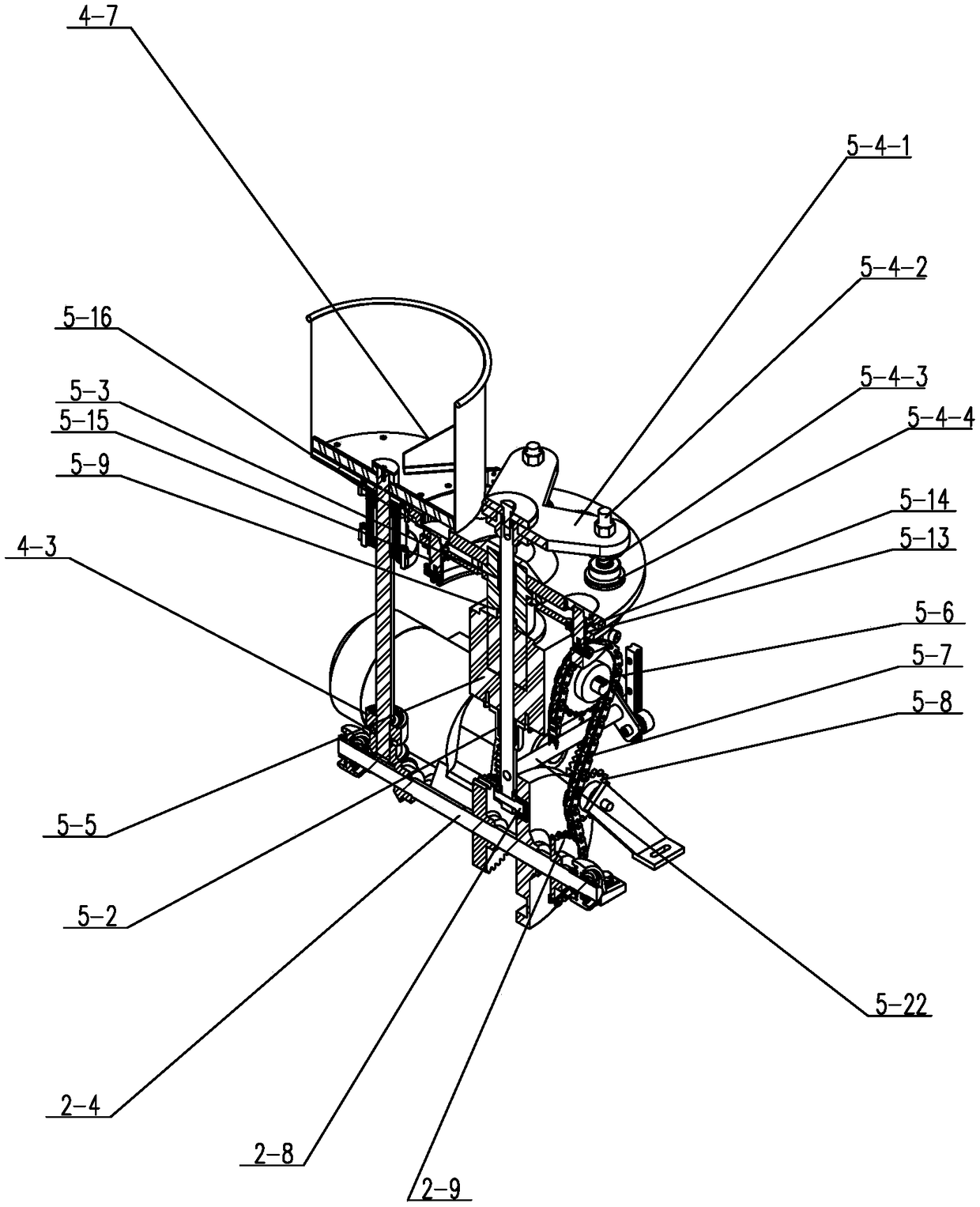 Production device of sandwich biscuits with powder fillings