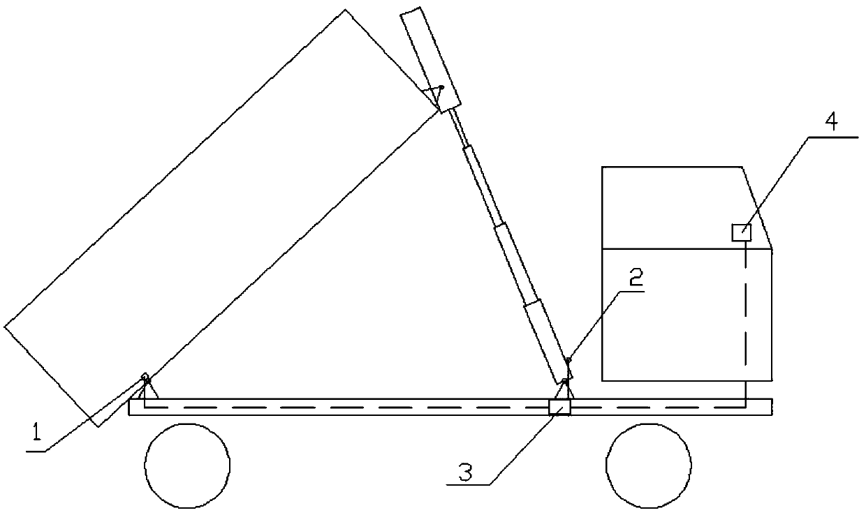 Dumper lifting safety monitoring device and method