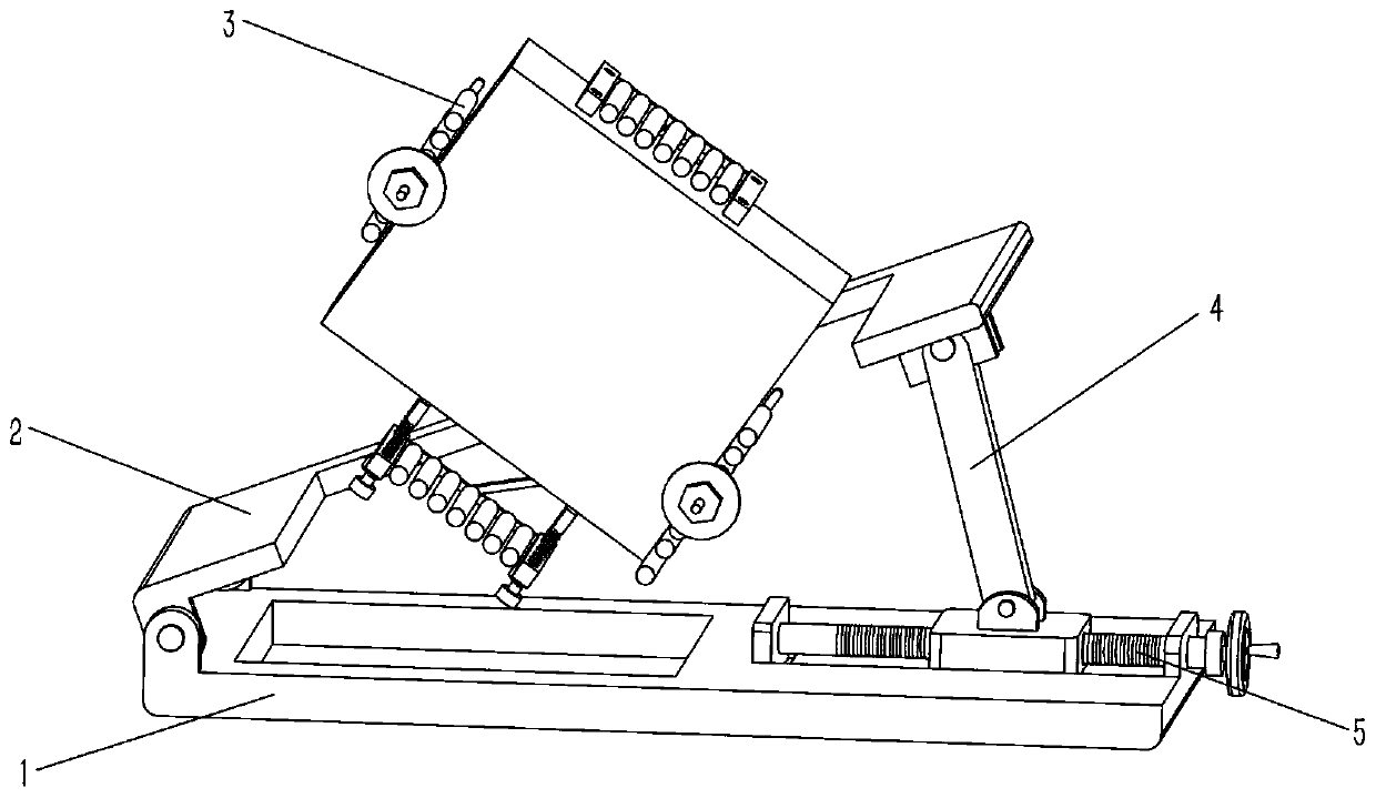 A chamfering tooling for the slider of the rack of the slotting machine