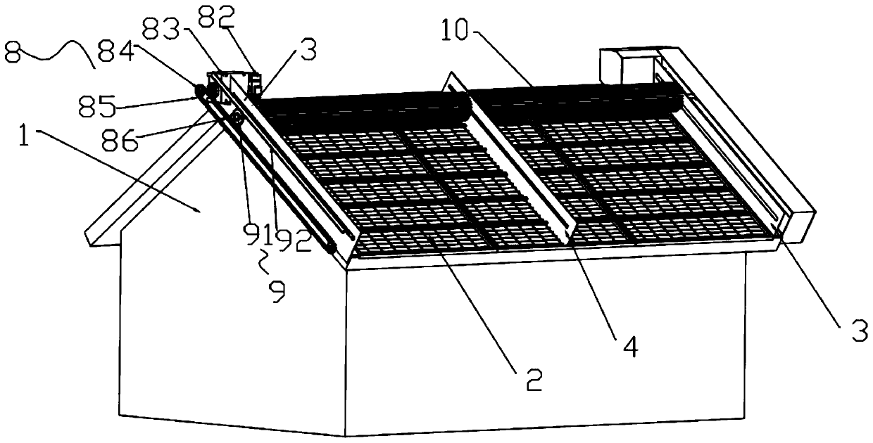 Snow removing device for house solar cell panel
