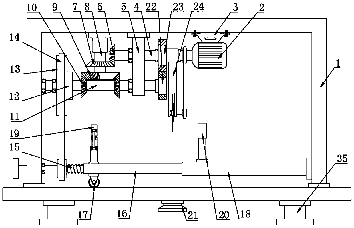 A swing type steel pipe equidistant cutting device